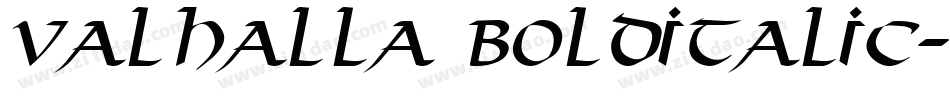 Valhalla BoldItalic字体转换